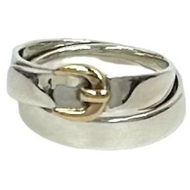 Hermès Anillo Doble True HERMES Plata Dorado