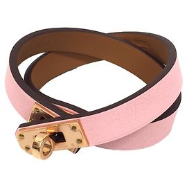 Pulsera Charm Mini Kelly Double Tour Hermès Rosa