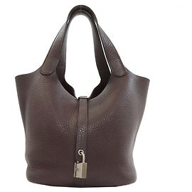 Bolsa Hermès Picotin Lock MM Marrom