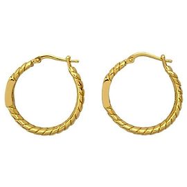 Boucles d'oreilles Fendi FF Baguette Hoop Doré