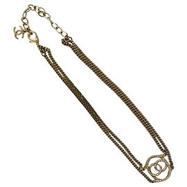 Colar com pingente de ouro com motivo Coco Mark da CHANEL Dourado
