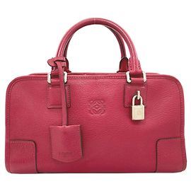 Loewe Amazona Handbag in Red Leather Red