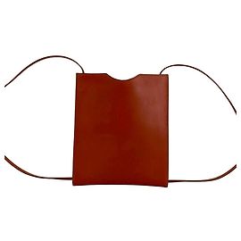 Bolso de hombro mini de cuero box Omenitou vintage de Hermès Castaño