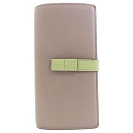 Loewe Anagram Large Vertical Wallet Brown Green