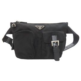 Borsa a tracolla in nylon nero Prada Nero