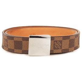 Cintura Damier Marrone Louis Vuitton Marrone