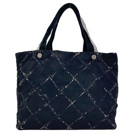 Chanel Travel Line Nylon Handbag Black