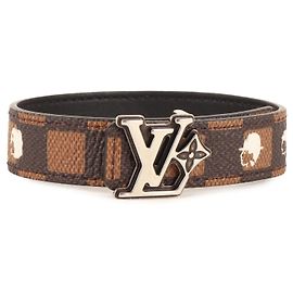 Pulseira de Charme Louis Vuitton Marrom Preto Damier ebene