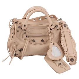 Bolsa Balenciaga Neo Cagole City em couro bege Outro