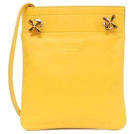 Sac Aline Mini Agneau Milo Swift d'Hermès Jaune