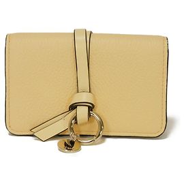 Chloé Chloe Alphabet Grained Calfskin Card Case Yellow