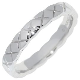 Chanel Coco Crush Pt950 Ring Size 15.5 Silvery Metallic