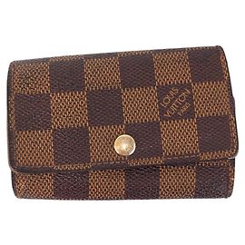 Étui à clés Damier Louis Vuitton Marron