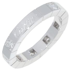 Cartier Lanieres Au750 Diamond Ring Size 48 Silvery Metallic