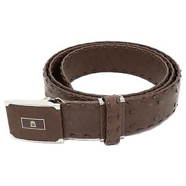 Autre Marque Cintura in struzzo Marrone Bronzo
