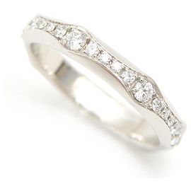 Bulgari Bvlgari PT950 Infinito Voll-Diamant Ring Größe 10.5 Silber