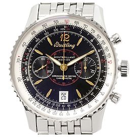 Relógio Breitling Montbrillant A48330 com mostrador preto Preto
