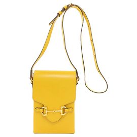 Bolsa de Ombro Gucci Horsebit 1955 Amarelo