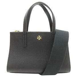 Bolsa de Ombro com Logo Tory Burch Preto