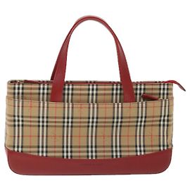 Burberry Nova Check em couro e nylon Bege