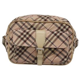Burberry Nova Check Etichetta Blu Nylon Rosa