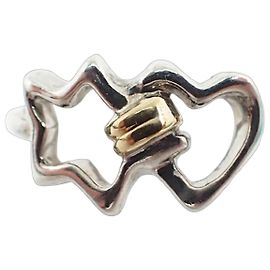 Tiffany & Co. Double Star Ring Silvery Golden