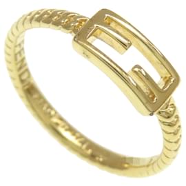 Fendi Baguette Ring Goldfarben Metall Golden