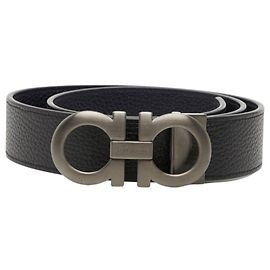 Herren-Gürtel Gancini von Salvatore Ferragamo Schwarz
