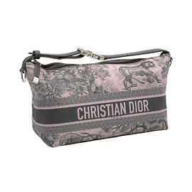 Pochette Toile de Jouy Christian Dior Rose Gris