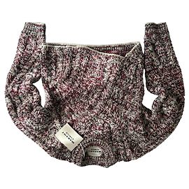 Isabel Marant Etoile Tricolore Pullover Weiß Rot Dunkelblau