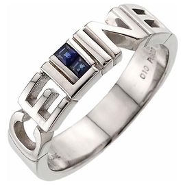 Céline Celine CELINE 1 Ring Saphir 0,10ct Pt Platin Silber