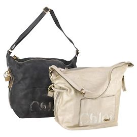 Chloé Borsa a Spalla Chloe in Pelle Nylon 2 Set Nero Oro Auth bs33358 Nero D'oro