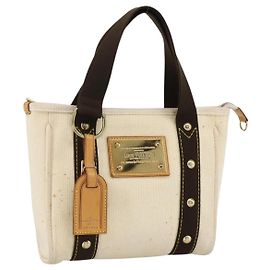 LOUIS VUITTON Antigua Cabas PM Handtasche Rot Beige M40038 LV Auth BA11190 Rot Beige