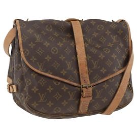 LOUIS VUITTON Bolsa de Ombro Monogram Saumur 35 M42254 LV Auth ka2845 Monograma