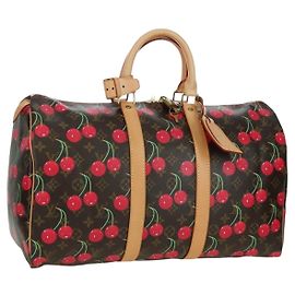 LOUIS VUITTON Monogram Cherry Keepall 45 Boston Bag M95011 LV Auth 171440SV Monogram