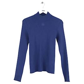 Courreges Blauer Pullover Blau