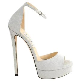 Jimmy Choo Silver heels Silvery