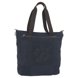 LOUIS VUITTON Bolsa Tote John Gruer Damier Geant Marino N48089 LV Auth bs33788 Azul marino