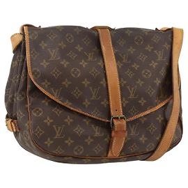 LOUIS VUITTON Borsa a Spalla Monogram Saumur 35 M42254 LV Auth ka3044 Monogramma