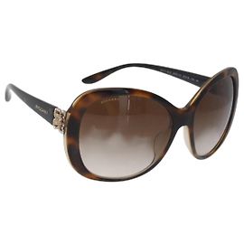 Bulgari Óculos de sol BVLGARI de plástico marrom 8171-B-F Auth BA11303 Marrom