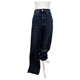 Levi's Ribcage Straight Jeans Dark Blue Navy blue