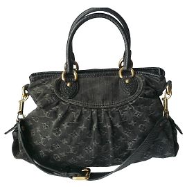 LOUIS VUITTON Bolsa NEO Cabby Denim Negro 40 BE Negro