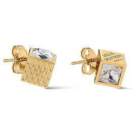 Orecchini Louis Vuitton Cube dorati D'oro