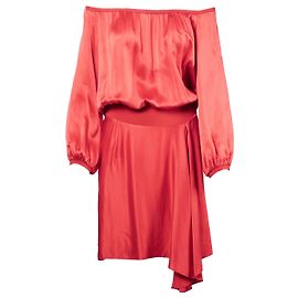 Raffiniertes Abendkleid aus Seide von Yves Saint Laurent Rot Andere