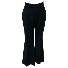 Pantalon en crêpe noir évasé Amiri Noir