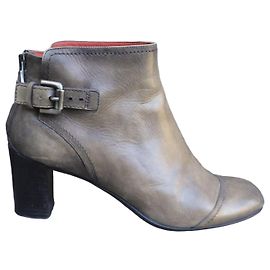 Bottines Santoni en cuir marron Marron