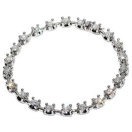 Autre Marque Pulsera de diamantes Pt850 Plata