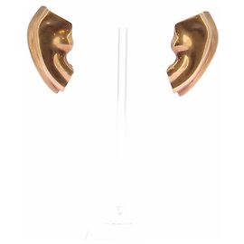 Khaite Boucles d'oreilles dorées Doré