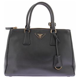 Prada Bolso negro "Galleria" de cuero Negro