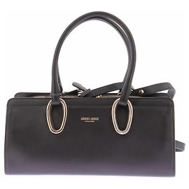 Giorgio Armani Bolsa preta de couro Preto